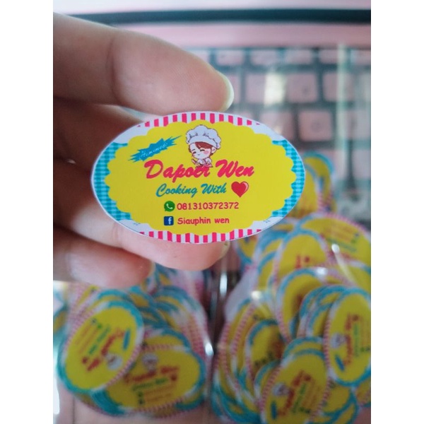 

Sticker label kemasan custom