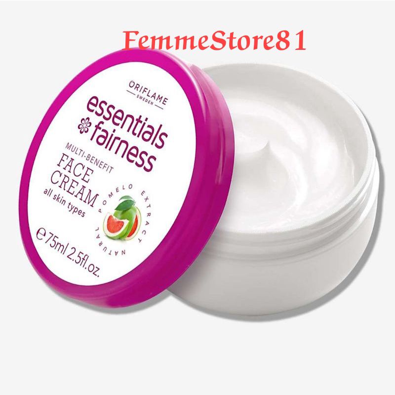 Essentials Fairness Face Cream/ Gel Wash/ Face Scrub/ Body Lotion/ Fairness Face Cream 75ml