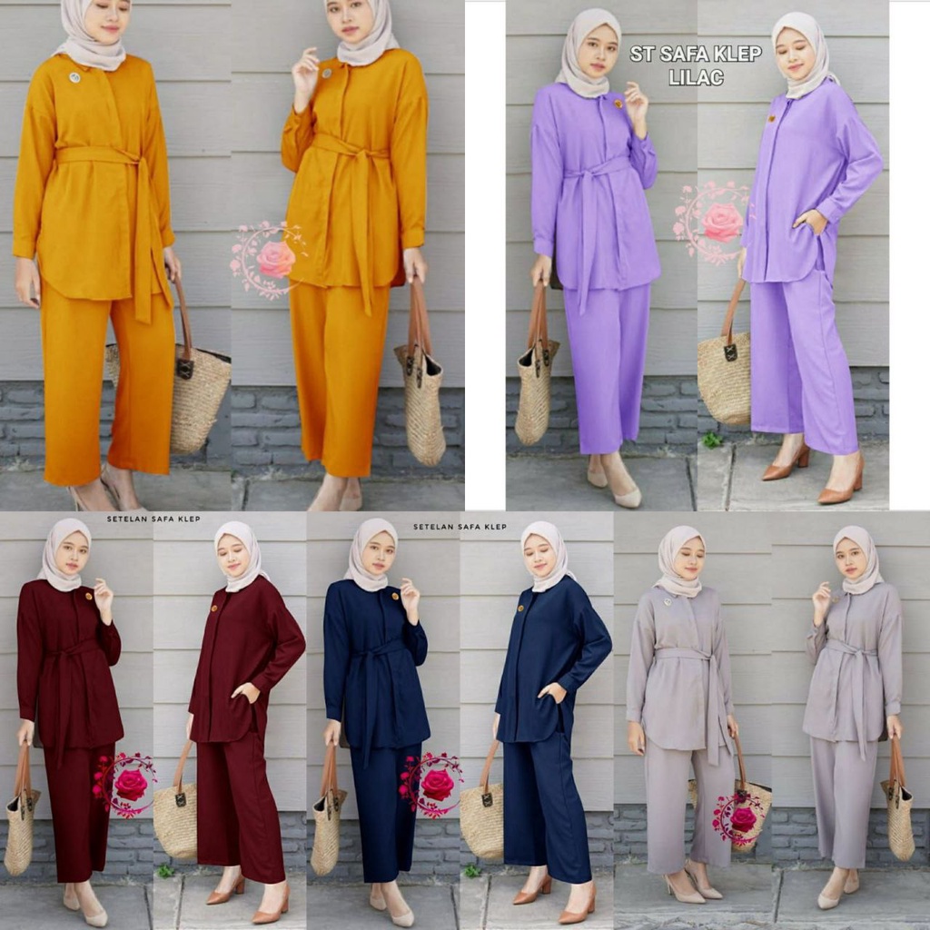 SETELAN SAFA KLEP / SET FASHION WANITA TERLARIS TERBARU / PAKAIAN PESTA KASUAL