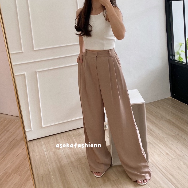 ASOKA Loose Pants 999 (PART 1) Trousers Wanita - Celana Kulot Wanita - Celana Kantor Formal/Casual