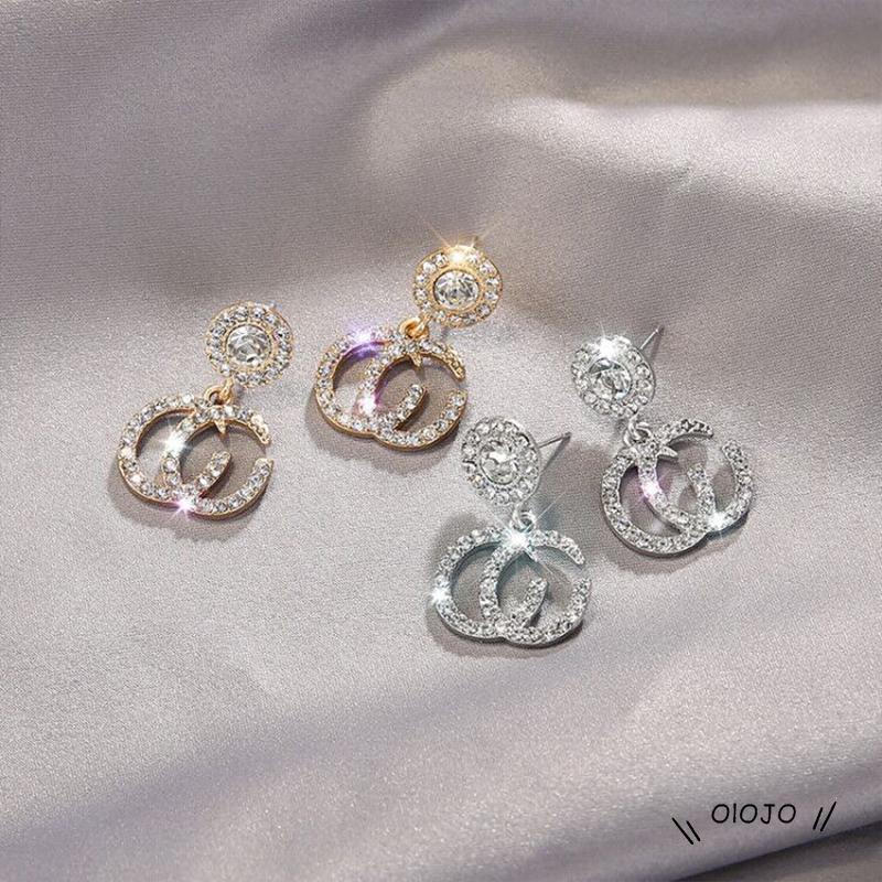 【COD】Anting Tusuk Sterling Silver 925 Hypoallergenic Hias Berlian Imitasi Mewah Untuk Wanita