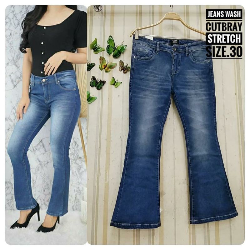 VJ ORIGINAL JEANS CUTBRAY BLUEWASH BIG SIZE