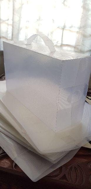 Tgb Kotak Sepatu Transparan / Transparant / Shoebox Dengan Gagang/handle