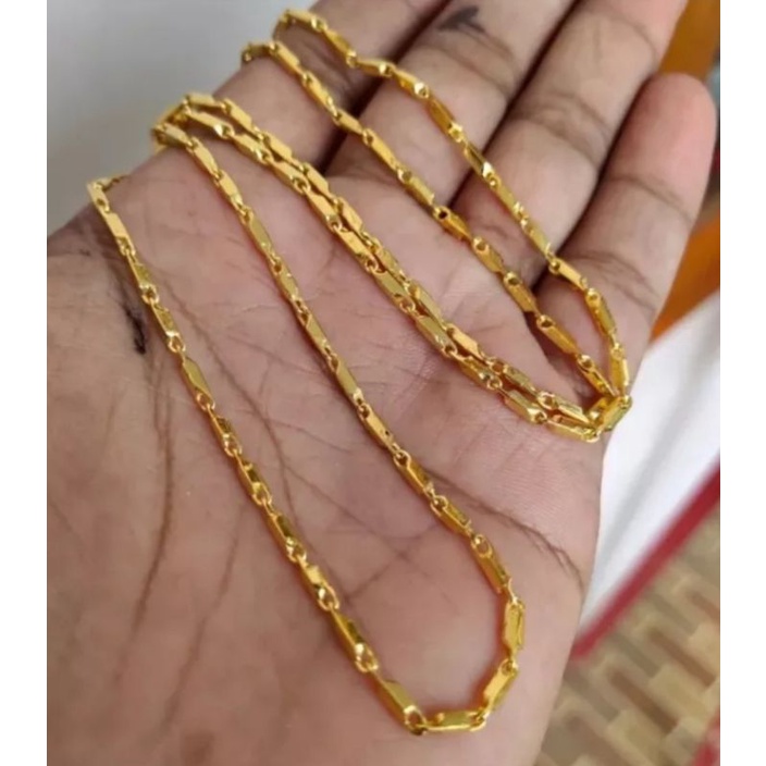 Kalung Padi Lapis Emas 24K Anti Karat Anti Luntur Terbaru