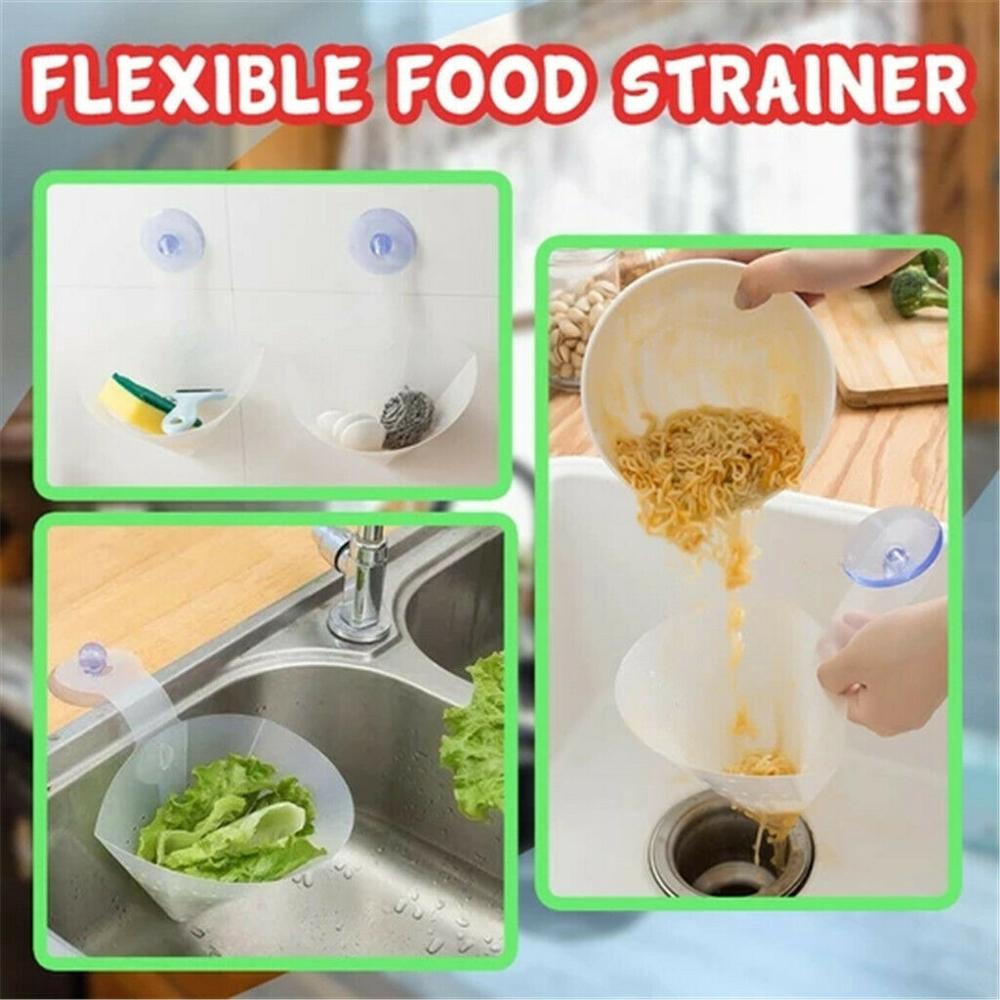 Self-Standing Stopper/Kitchen Anti-Blocking Device/Foldable/Simple Sink Collapsible Drain filter