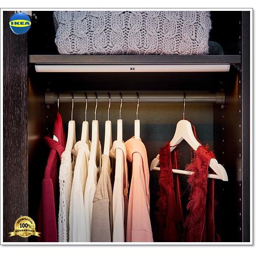 Besi Tiang Rel KOMPLEMN Rel gantungan Lemari panjang 50 cm bahan baja tahan karat solid