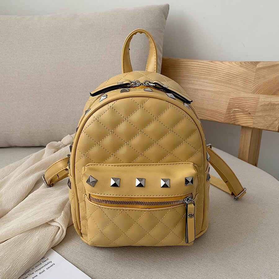 yellow fashion backpack