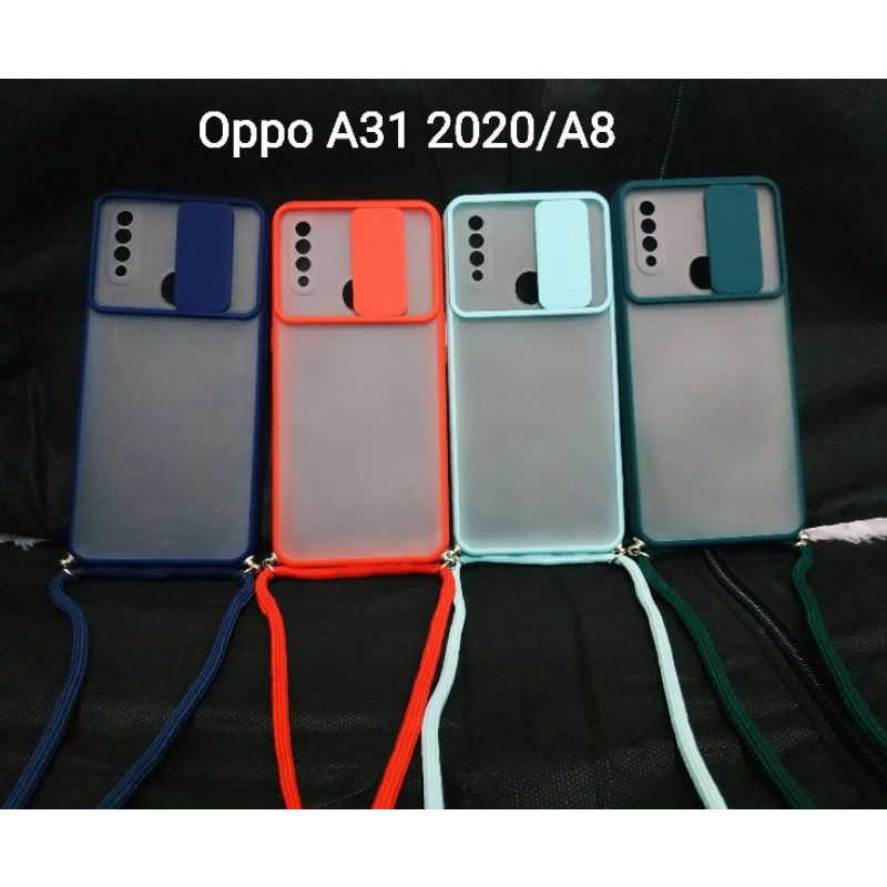 Case Sleding Plus Tali/Case Kamera bisa digeser Oppo A31 2020/A8