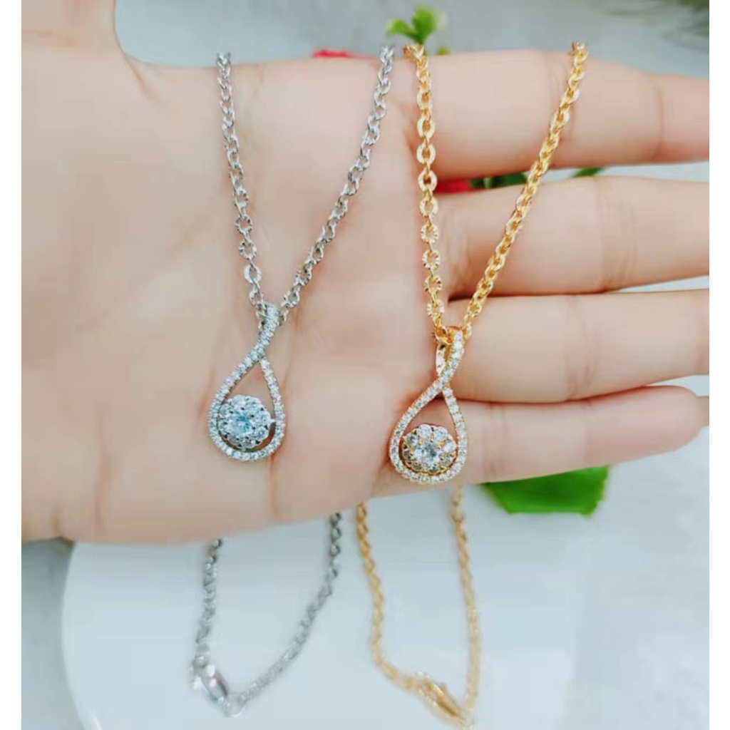 Kalung Xuping Permata Lapis Emas 18K Perhiasan Fashion F34.35
