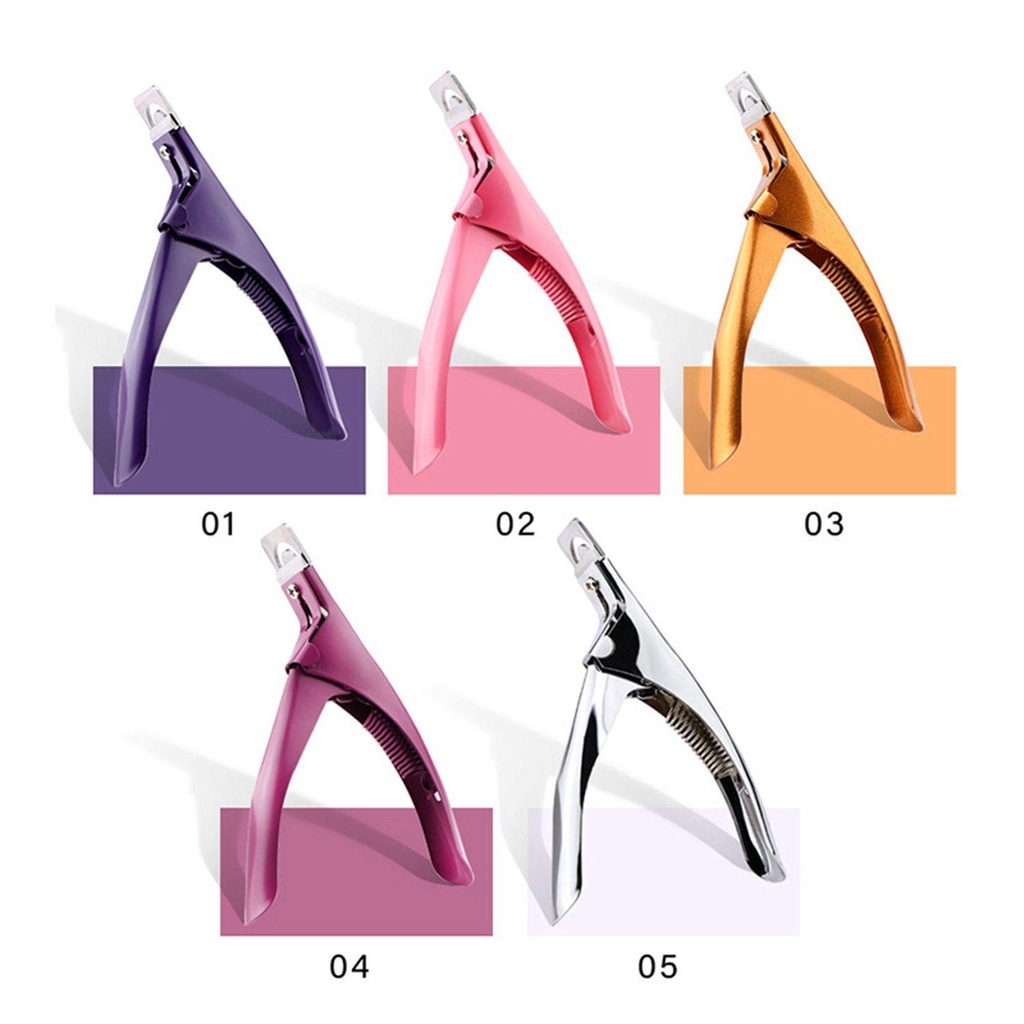 Solighter 1PC Gunting Pemotong Kuku Wanita/Cewek Bahan Stainless Steel Akrilik Bulat/Lurus Tepi