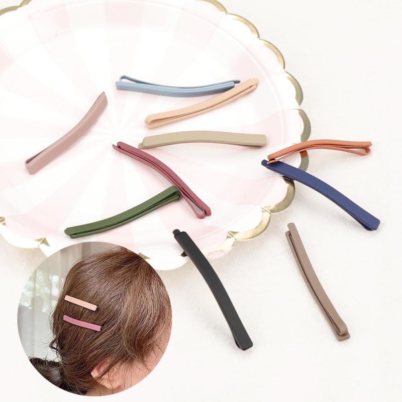 10 Colors Morandi Color Hairpin Female Word Clip Bangs Clip Color Hairpin Headdress