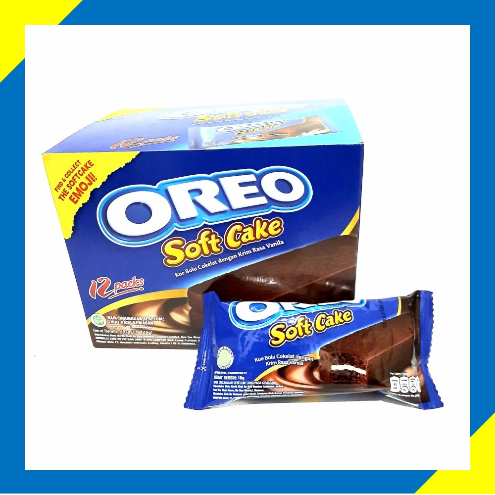 

Bolu Coklat Oreo Soft Cake 192g ( 12 pcs × 16g)