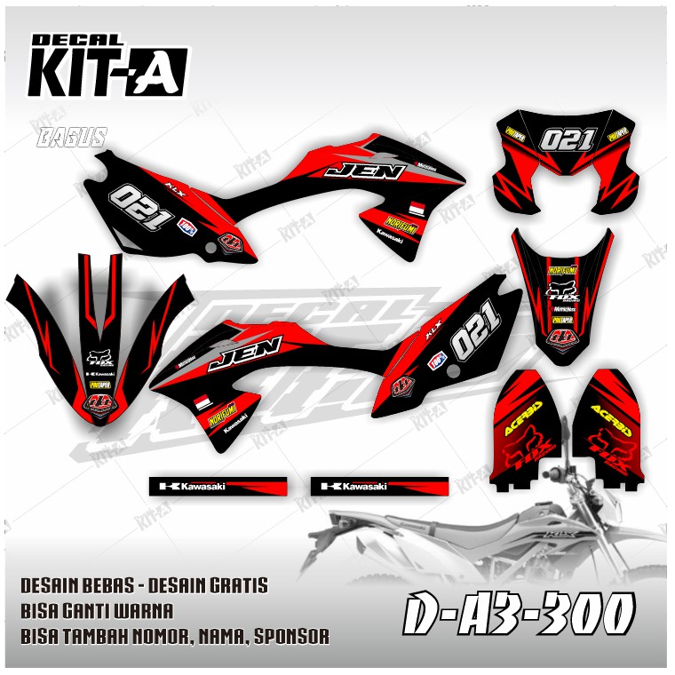 Decal Stiker Klx Bf 150 Dekal Striping Sticker New Klx Bf Extreme Dekal Klx 150 G Full Hologram