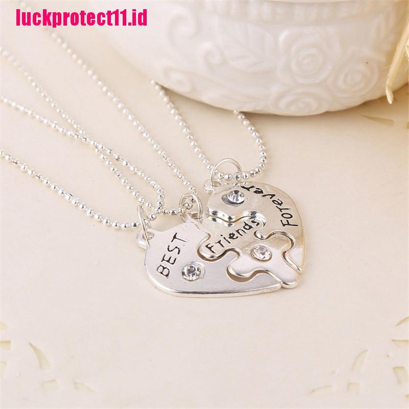 Kalung Persahabatan Dengan Liontin Bentuk Hati Motif Tulisan Best Friends