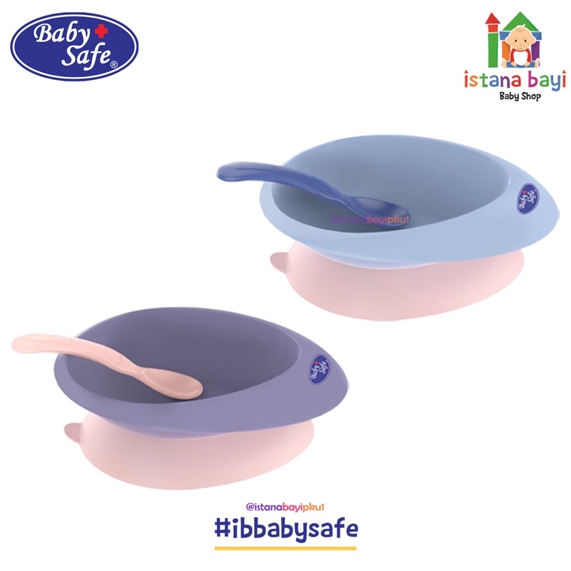 Baby Safe Suction Bowl With Spoon B354U/B - Peralatan makan bayi/mangkok bayi