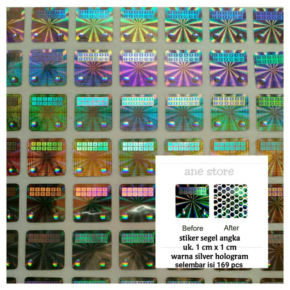 

Unik STIKER SEGEL HOLOGRAM uk. 1 cm x 1 cm terbaik