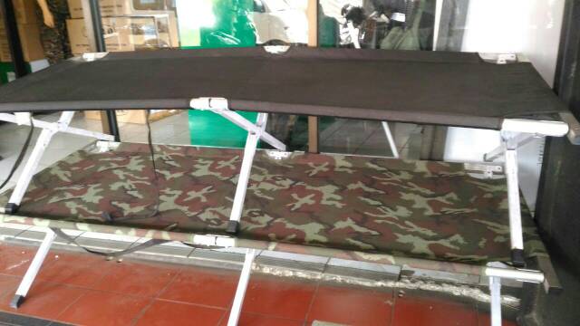 Velbed Lipat Velbed Tni Velbed Aluminium HITAM ONLY