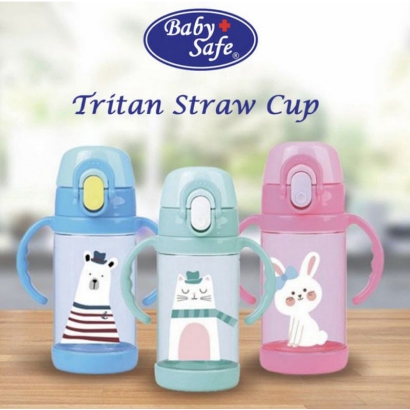 Baby Safe Tritan Straw Cup 350 ml (TRI01)/Botol Minum Bayi Anak