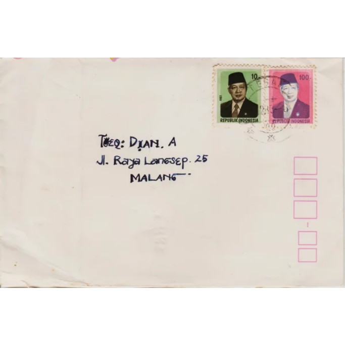 

Perangko Filateli L77 Indonesia Cover From Tegal To Malang