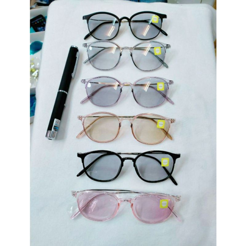 FRAME KACAMATA WANITA LENTUR 2124 + LENSA PHOTOCROMIC GREY ( NORMAL ) FASHION NO MINUS RADIASI