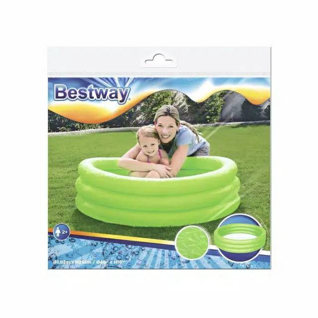 Kolam renang anak Bestway 51024 bulat 3ring 102x25cm angin tiup Makassar