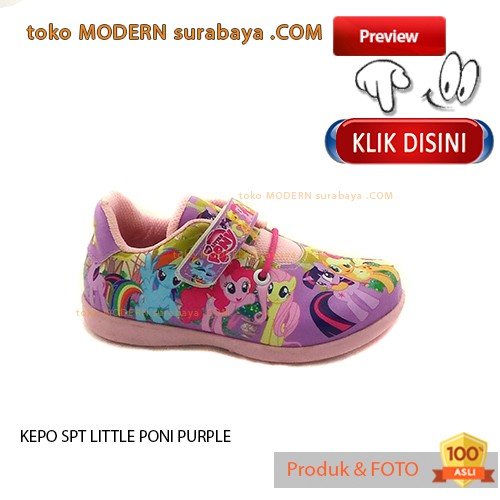 SEPATU ANAK KARAKTER PRINTING KEPO SPT LITTLE PONI PURPLE