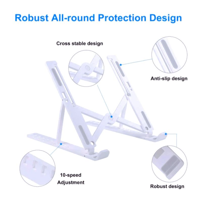 Holder Stand Laptop Multifungsi Folding Braket Dudukkan Notebook Stand Lipat