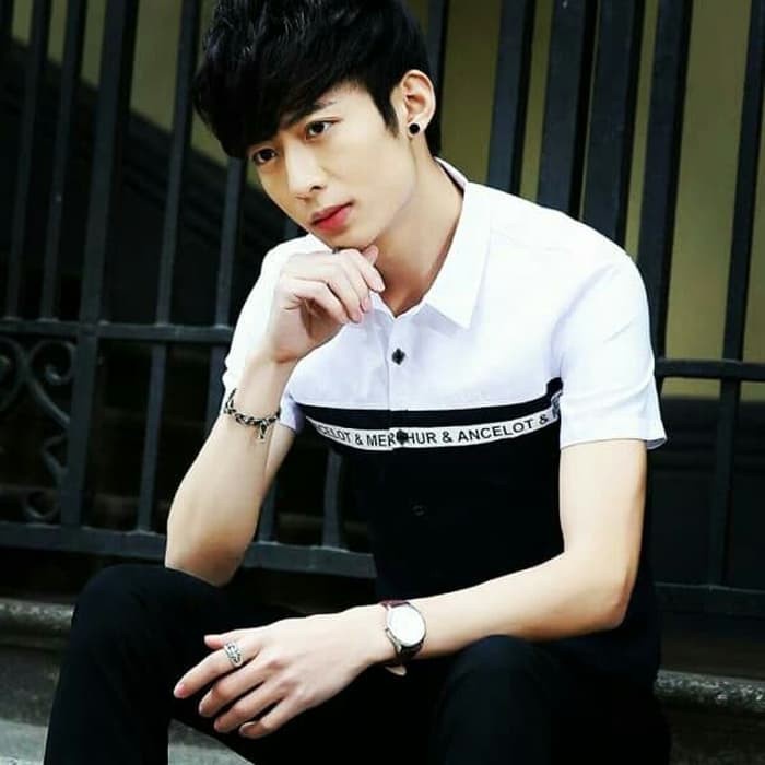 HipNop LEON KEMEJA PRIA LENGAN PENDEK SLIMFIT ATASAN PRIA LENGAN POLOS COWOK COWO FORMAL KASUAL