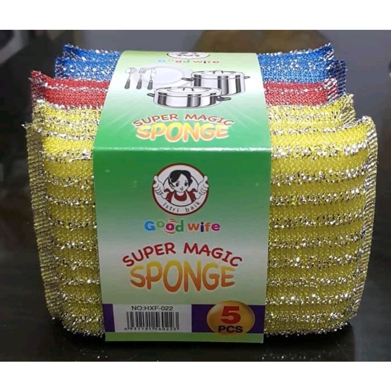 Vinztstore - Spons Cuci Piring Busa Emas Sponge Super Magic Serbaguna Bentuk Kotak Sponge Busa Termurah