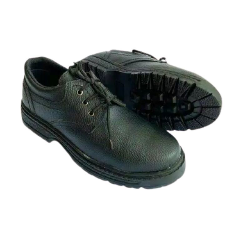 MANDIENS Sepatu PDH PENDEK HITAM - Sepatu Safety Pria Sepatu Pria Safety Kulit Jeruk Sepatu Safety Kulit Jeruk Sepatu Safety Untuk Sekolah SMK Sepatu Sekolah STM Kesat Tidak Licin Cocok Untuk Pegawai SPBU ST12 Hitam