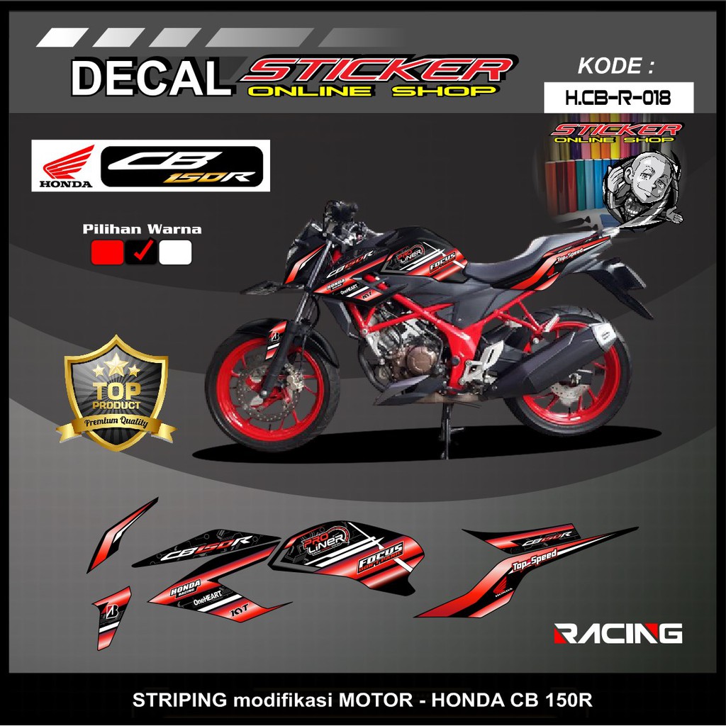 COD STIKER MOTOR HONDA CB150R CB 150 R NEW 2015 2017 DECAL STRIPING VARIASI RACING KEREN Shopee Indonesia