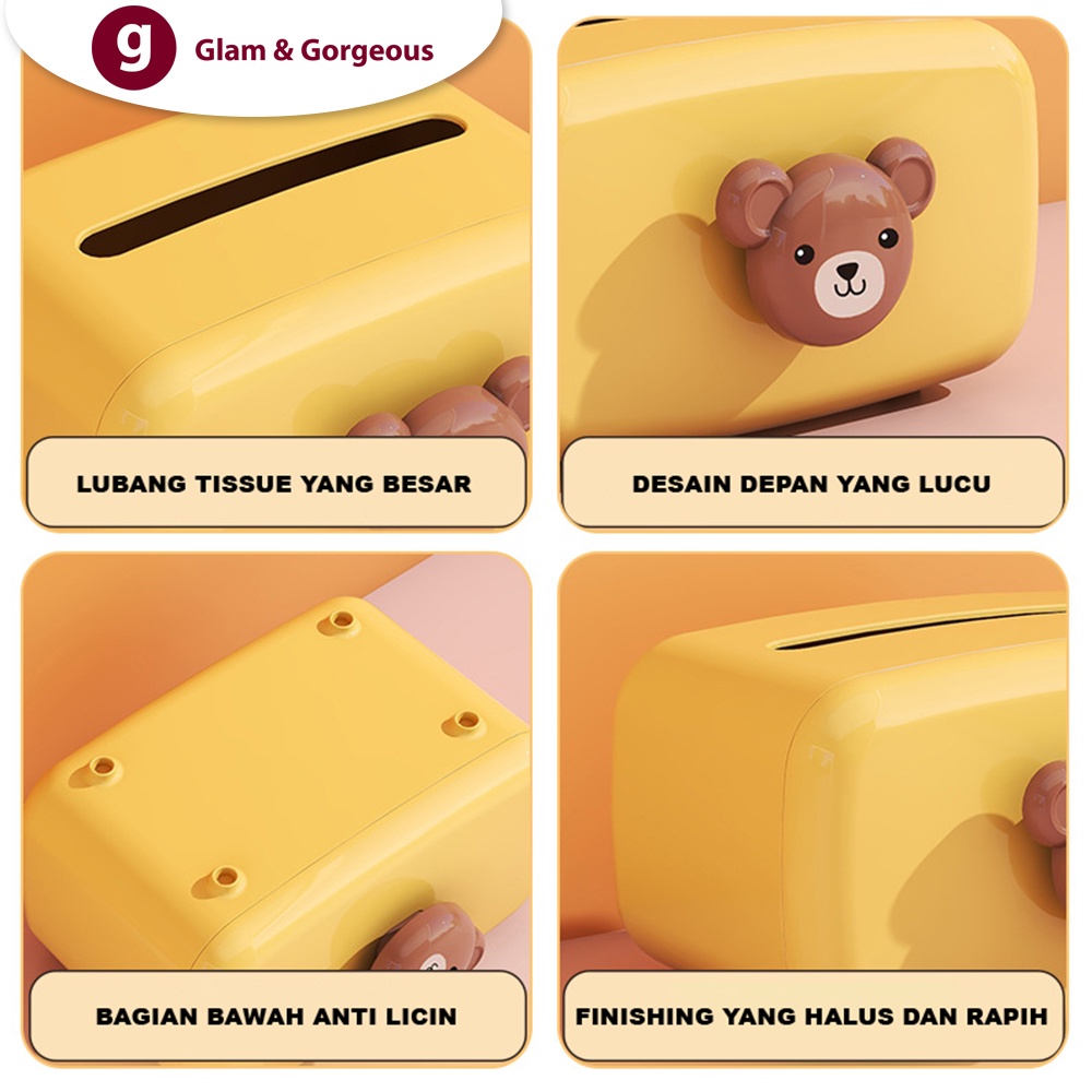 Kotak Tissue Box Organizer Tempat Wadah Tisu - KT006