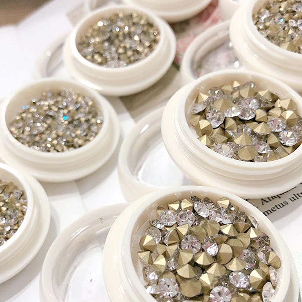 Mxbeauty Nail Art Rhinestones Warna-Warni Tidak Teratur Manik-Manik Berlian Glitter Kuku Permata Shiny Manicure Aksesoris