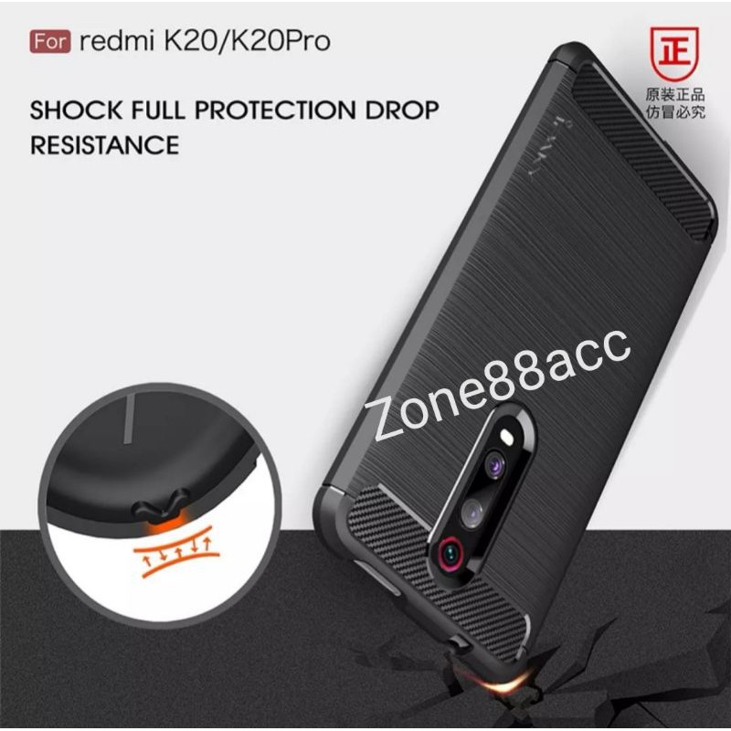 Ipaky Redmi K20 K20 Pro Silicon Case Softcase Carbon Casing Cover TPU