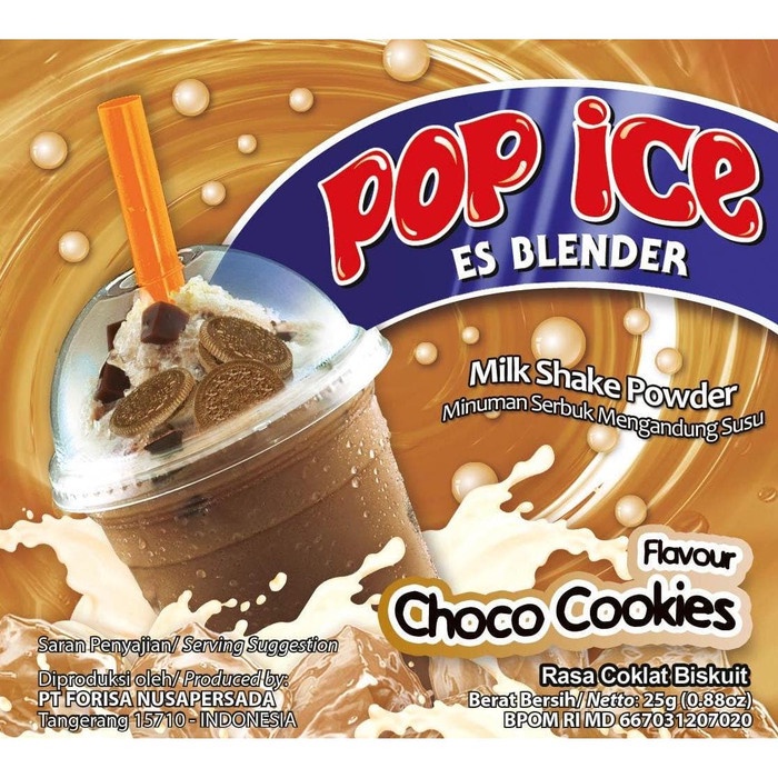 Jual Pop Ice Es Blender Sachet Minuman Serbuk Susu Gr Rasa Cokelat Biskuit Choco Cookies