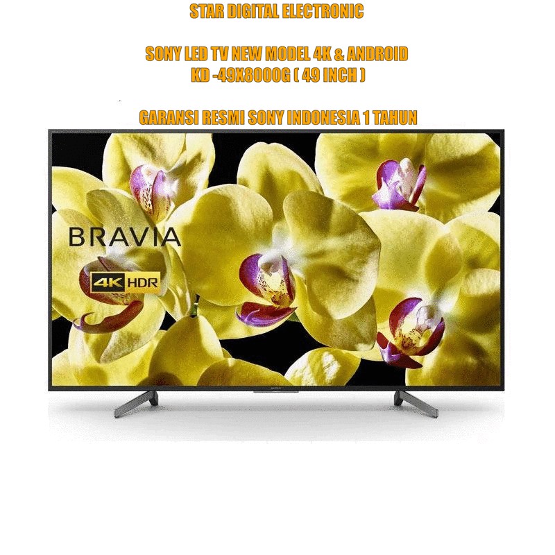 [GARANSI RESMI] SONY KD-49X8000G Smart TV LED - Black [Original/ 49 Inch/ 4K Ultra HD/ HDR]