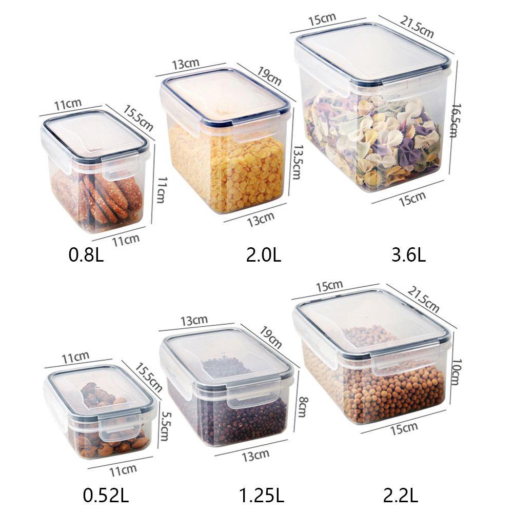 Suyo 6Pcs / Set Kontainer / Kotak Penyimpanan Makanan Stackable BPA Free Untuk Perlengkapan Dapur