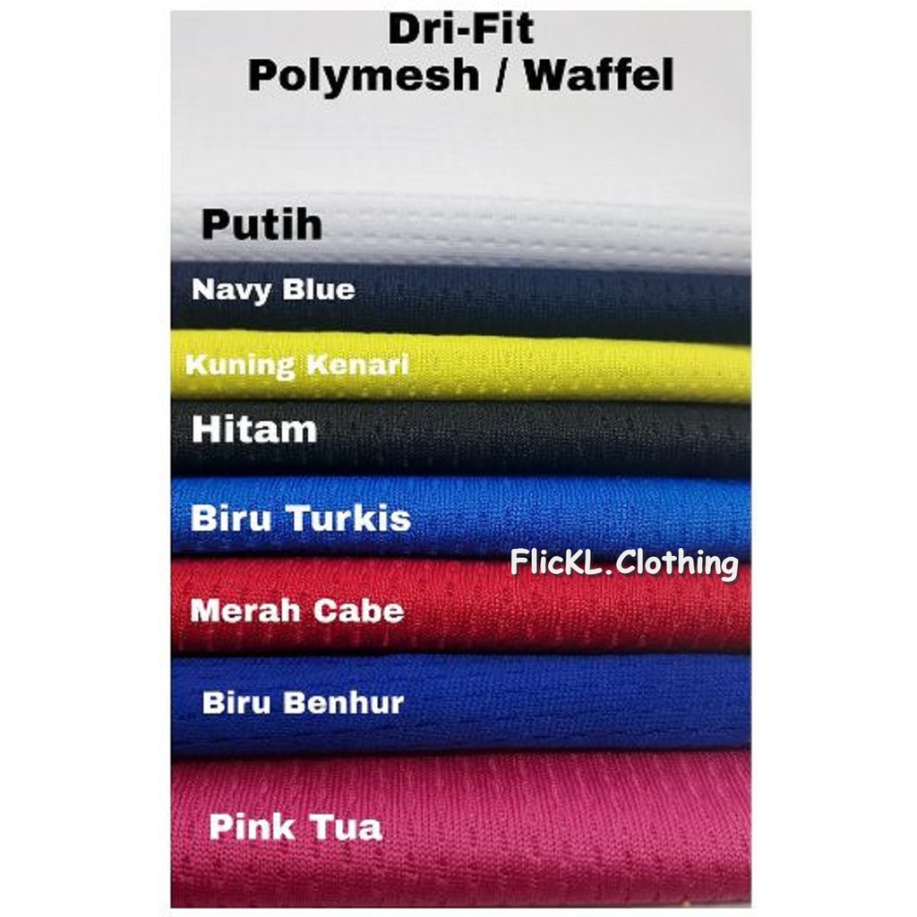 Bahan Kain Kaos Baju Dryfit Dry Fit Waffle Wafer Polymesh Olahraga Jersey Bola Basket Futsal