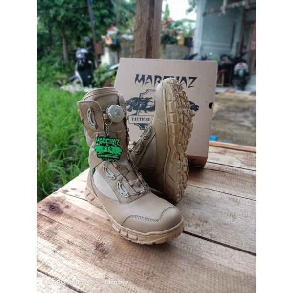 SEPATU PDL TALI PUTAR GURUN MERK MARCHAZ KULIT SAPI ASLI