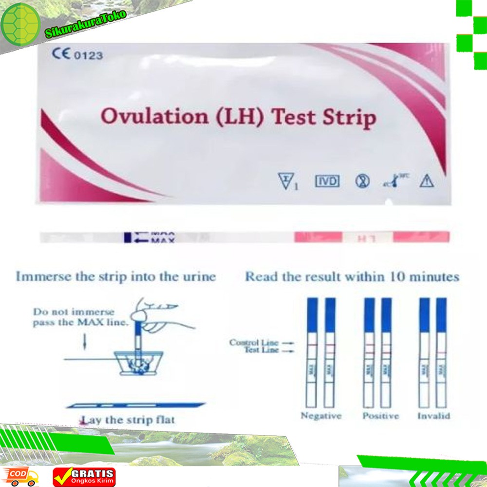 (NCS) GROSIR 1 Strip test LH Ovulation Pink / Ovulasi masa subur / Tes Kesuburan / Baby ovutest / Fertility Strip