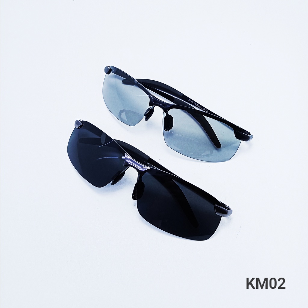 [WS] Kacamata Pria dan Wanita Casual Lensa Bening, Fotosensit Polarized,KM01,KM02,KM03