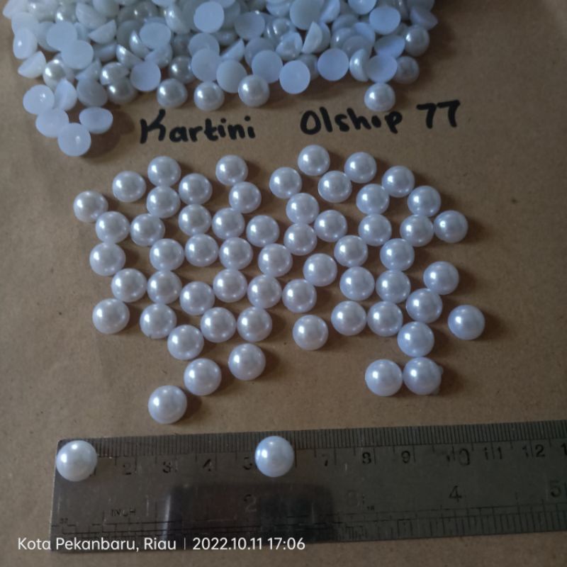 50pcs Mutiara belah 10mm