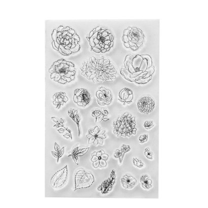 Clear Stamp (Stempel Transparan/Bening) - Flowers and Leaves_20