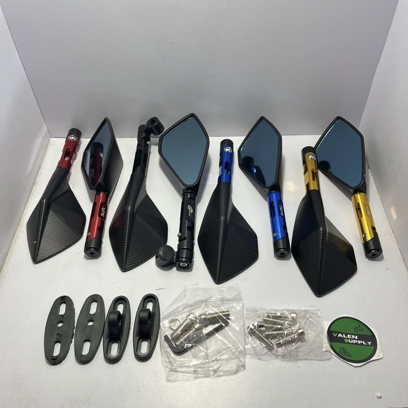SPION TOMOK V5 KACA BIRU DATAR UNIVERSAL AEROX VARIO PCX BEAT NMAX