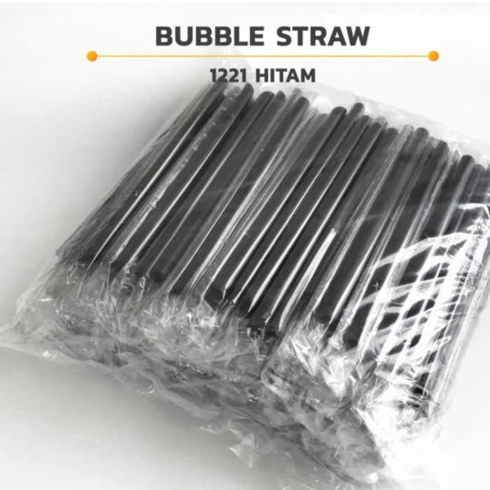 GHM SEDOTAN STERIL BUBBLE BOBA 12 MM X 21CM BUNGKUS PLASTIK RUNCING LURUS