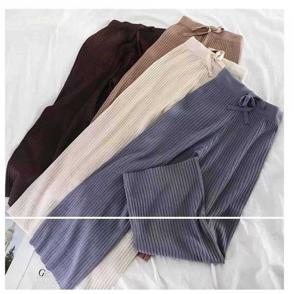 FC - KULOT TIARA PANTS BAHAN RIB ADEM / CELANA KULOT WANITA RIB