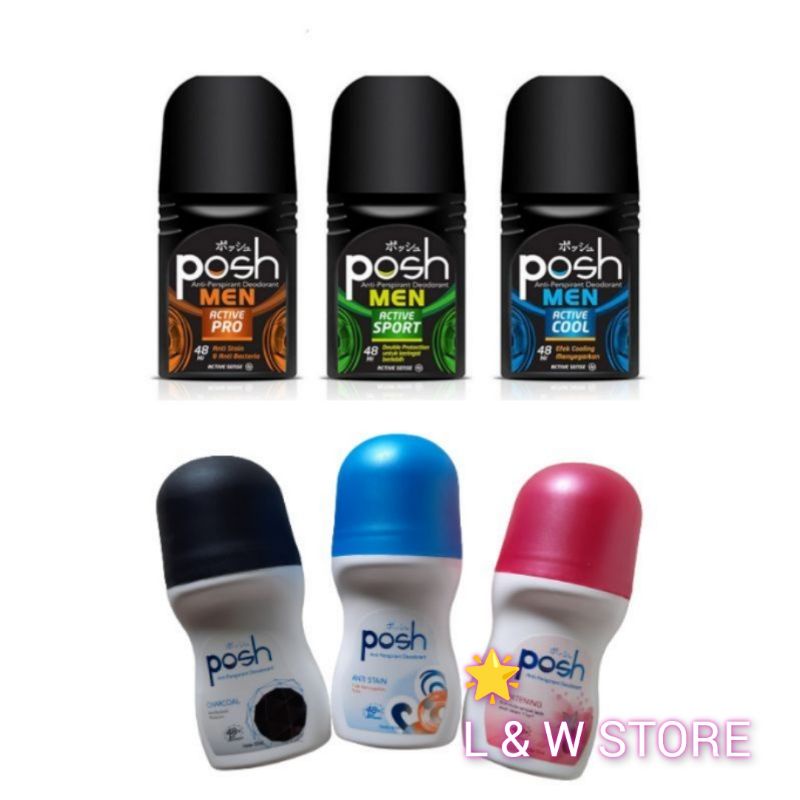 Posh Anti-Perspirant Deodorant/POSH ROLL ON WHITENING 50ML/POSH MEN 50ML