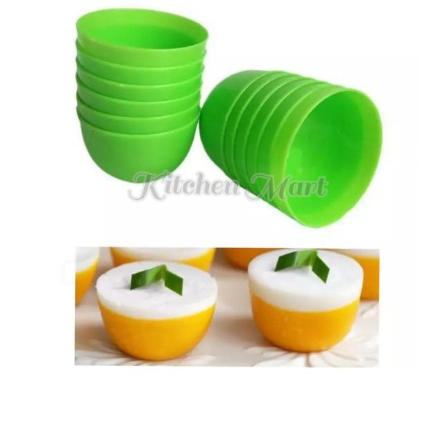 24Pcs Cetakan Kue Cetakan Talam Kue Mangkok Puding Mini Cetakan Puding Plastik