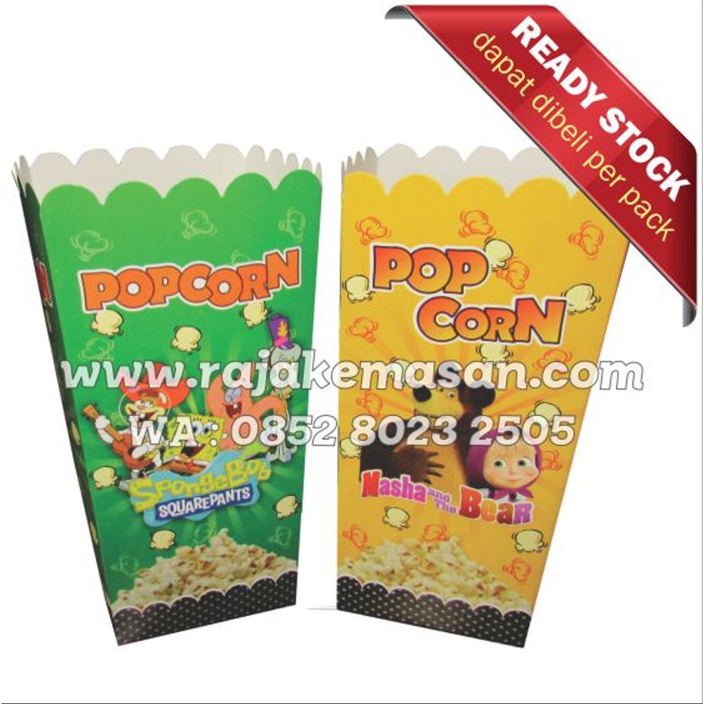 

POPCORN DUS POPCORN BOX POCORN MOTIF KARTUN MASHA - SPONGEBOB Berkualitas