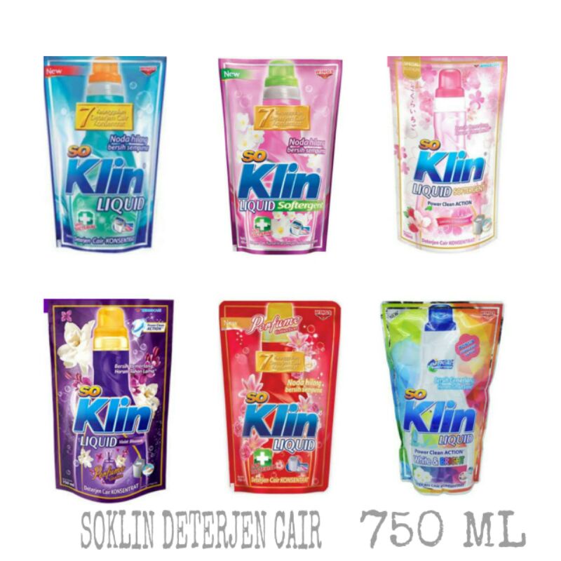 So klin Deterjen Cair 750ml / Soklin Cair 750ML